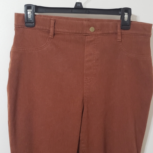 Time & Tru Rust Pull on Pants Size 12/14 - Picture 2 of 6